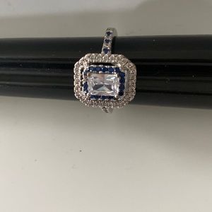 Size 9 new ring sapphire blue lab sterling